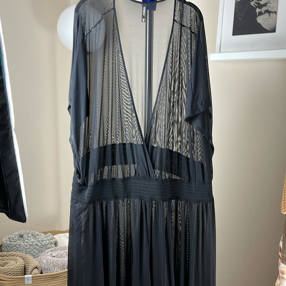 Torrid beach swimsuit coverup dress black size 6